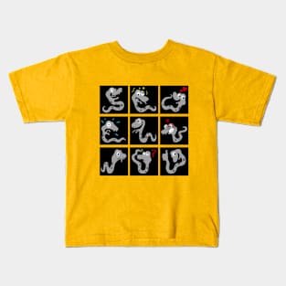 Snake expression icons Kids T-Shirt